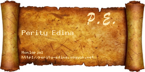 Perity Edina névjegykártya